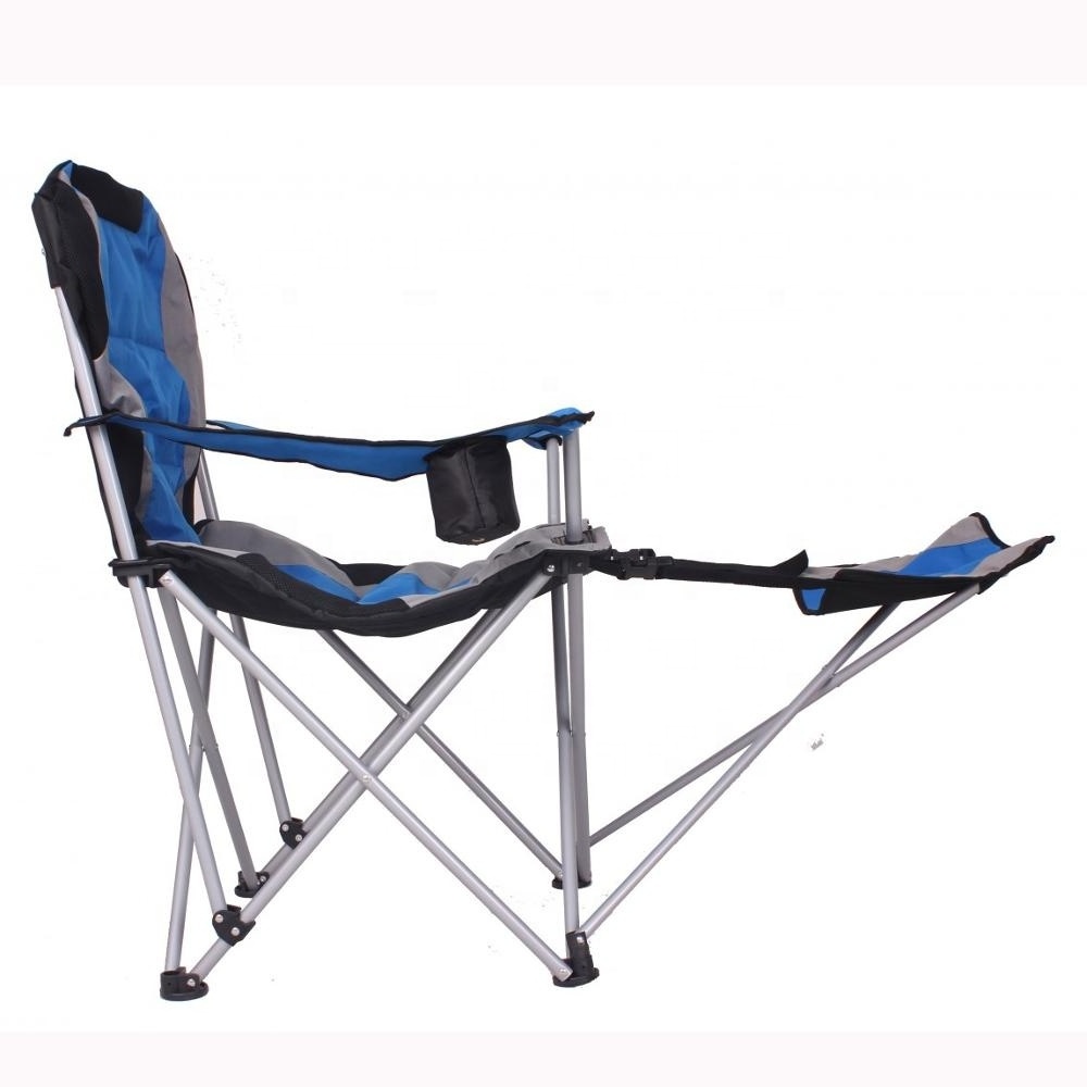 Outdoor Folding Chairs Camping Chairs Reclining Footrest Adjustable Back Cup Holder Foldable Recliner Fishing Chair Hiking Beach