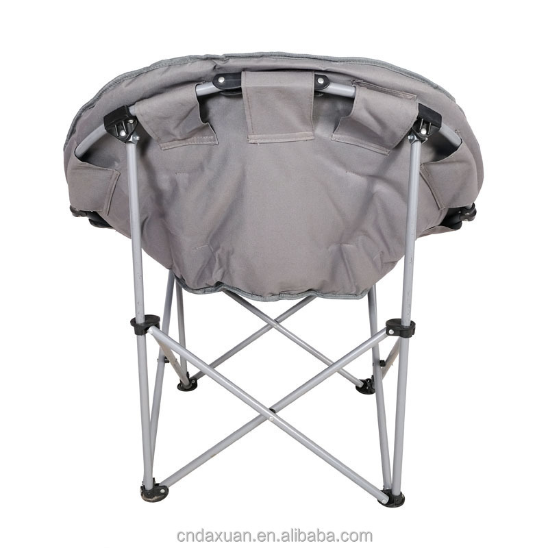 Newest Customized Lightweight Folding Camping Moon Chair Camping Padded Comfy High Quality Folding Metal Chair