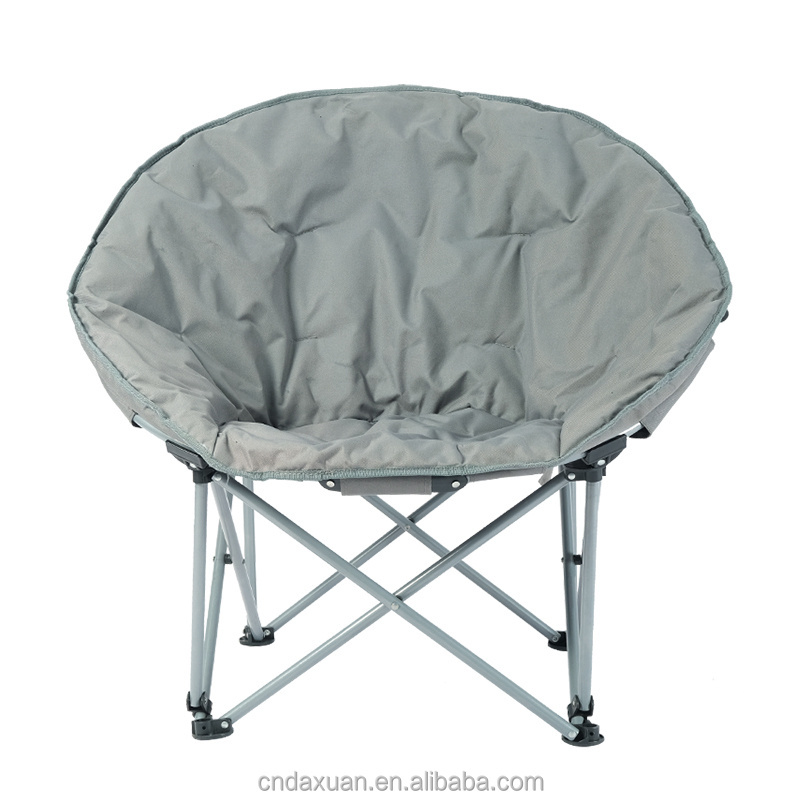 Outdoor Portable Moon Chair with Metal Frame Factory-Priced Comfy Padded Folding Design Warm Cushion for Camping Schools