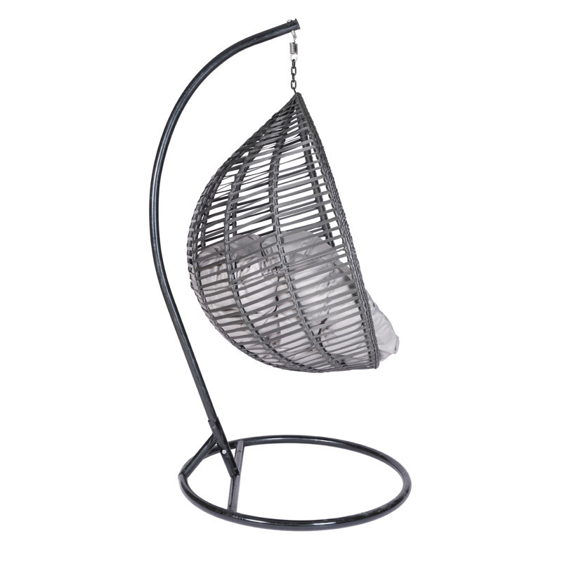 Oeytree Modern Patio Swings Single Adult Seat Garden Rattan Hanging Egg Chair Swing Stand Metal Factory Sale Bedroom Park Use