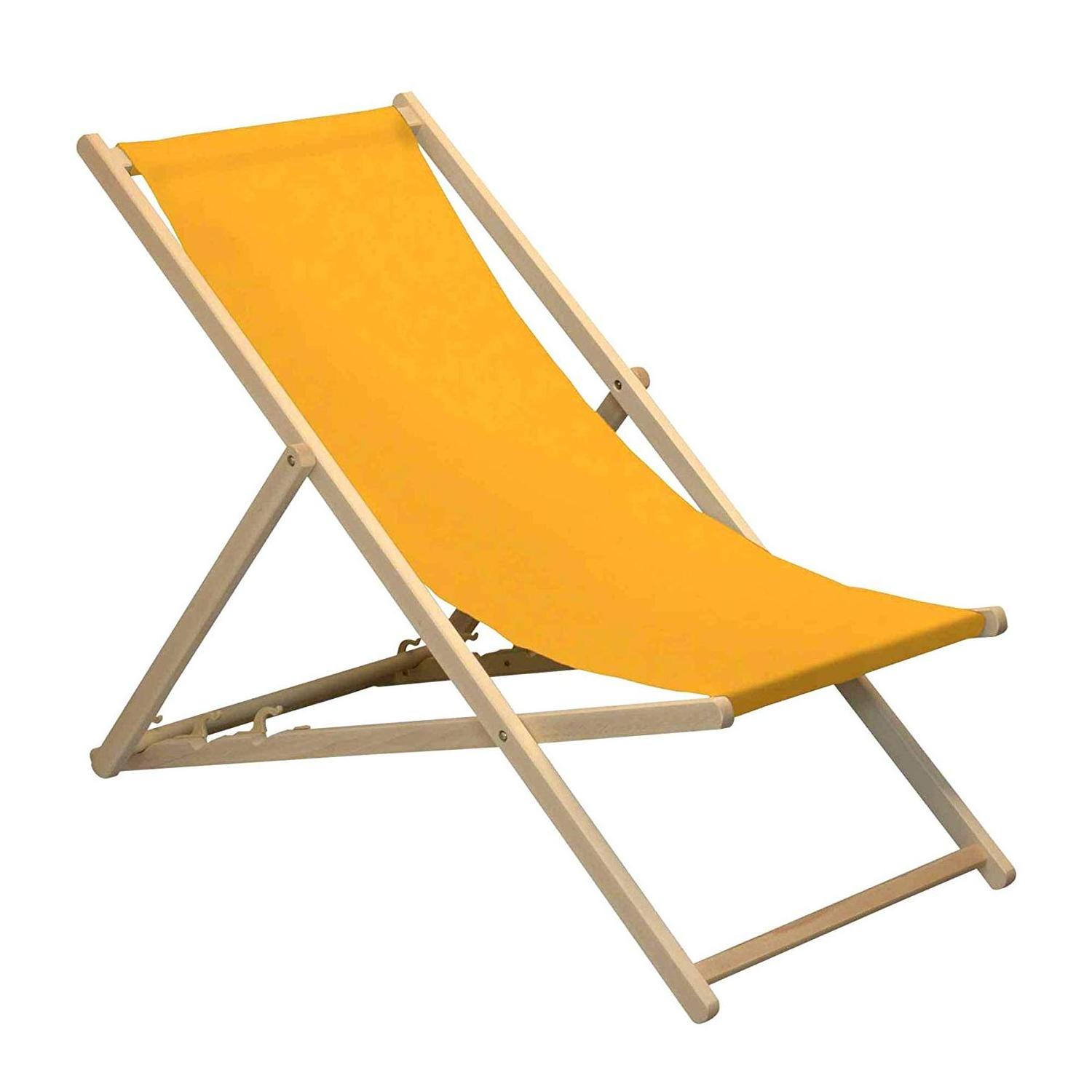 Sunshine hardwood folding polyester beach chair sun lounge deck chair