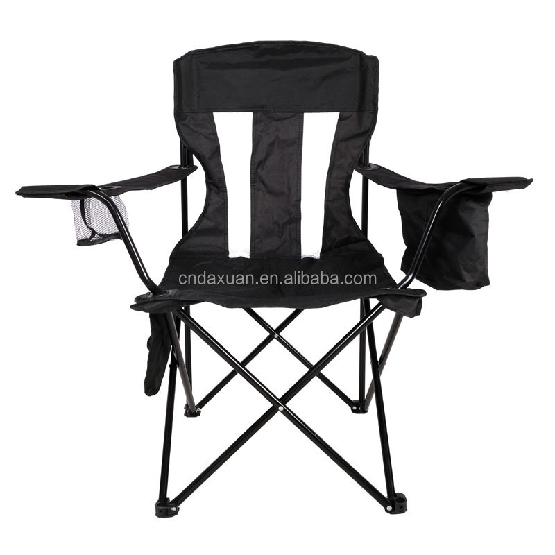 OEYTREE Outdoor Folding Camping Armchair High Back Padded Camping Chair With Cup Holder And Cooler Bag