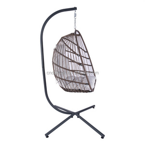 Egg Chair with Cover Indoor and outdoor Hanging Swing Chair with Stand Rattan Wicker