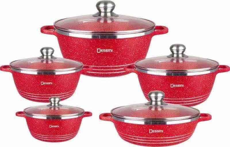 10Pcs Stainless Steel Cookware Set With Glass Lid Professional Stainless Steel Cookware Kitchenware And Cookware