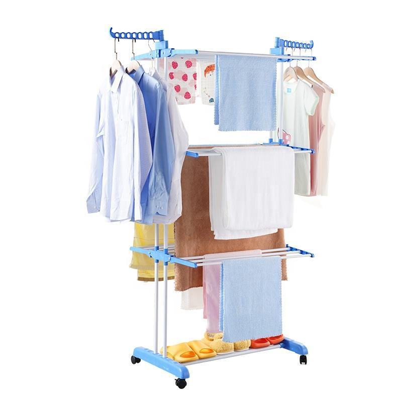 Foldable Stainless Steel Drying Rack Heavy Duty Laundry Airer Clothes Drying Rack