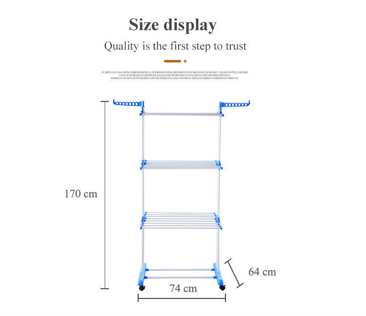 Foldable Stainless Steel Drying Rack Heavy Duty Laundry Airer Clothes Drying Rack