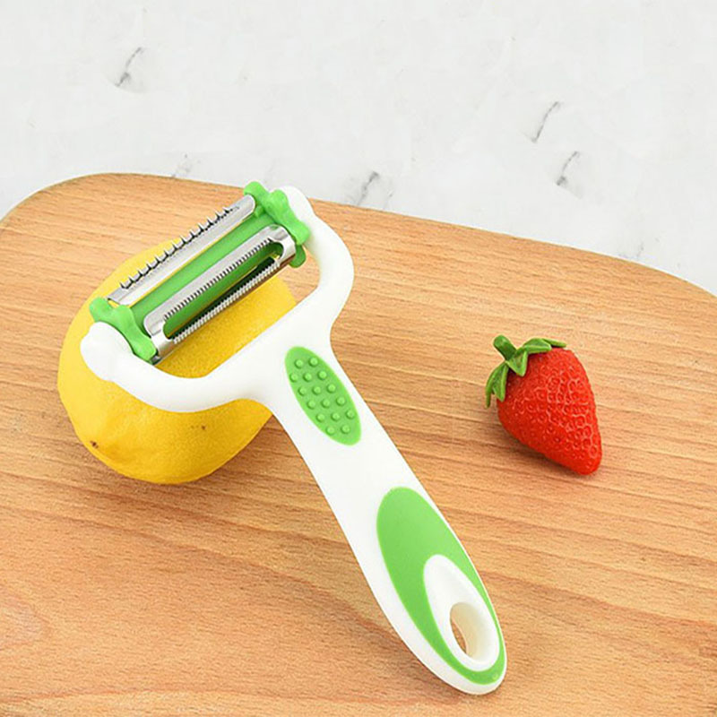 Kitchen Gadgets New Products Creative Stainless Steel Melon Planing Peeling Knife Three-in-one Peeler Grater