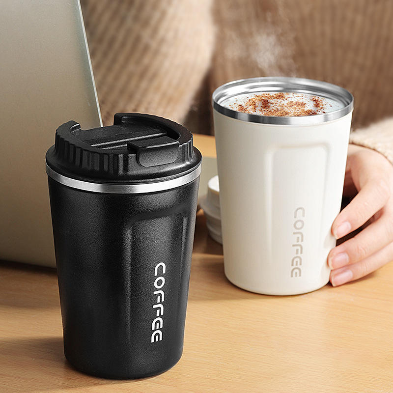 Leak-Proof Thermos Travel Thermal Vacuum Flask Insulated Cup Milk Tea Water Bottle 380/510ML Stainless Steel Coffee Mug