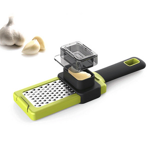 Kitchen Gadgets Garlic Tools Ginger Crusher Manual Garlic Grinder 430 Stainless Steel Garlic Grinder