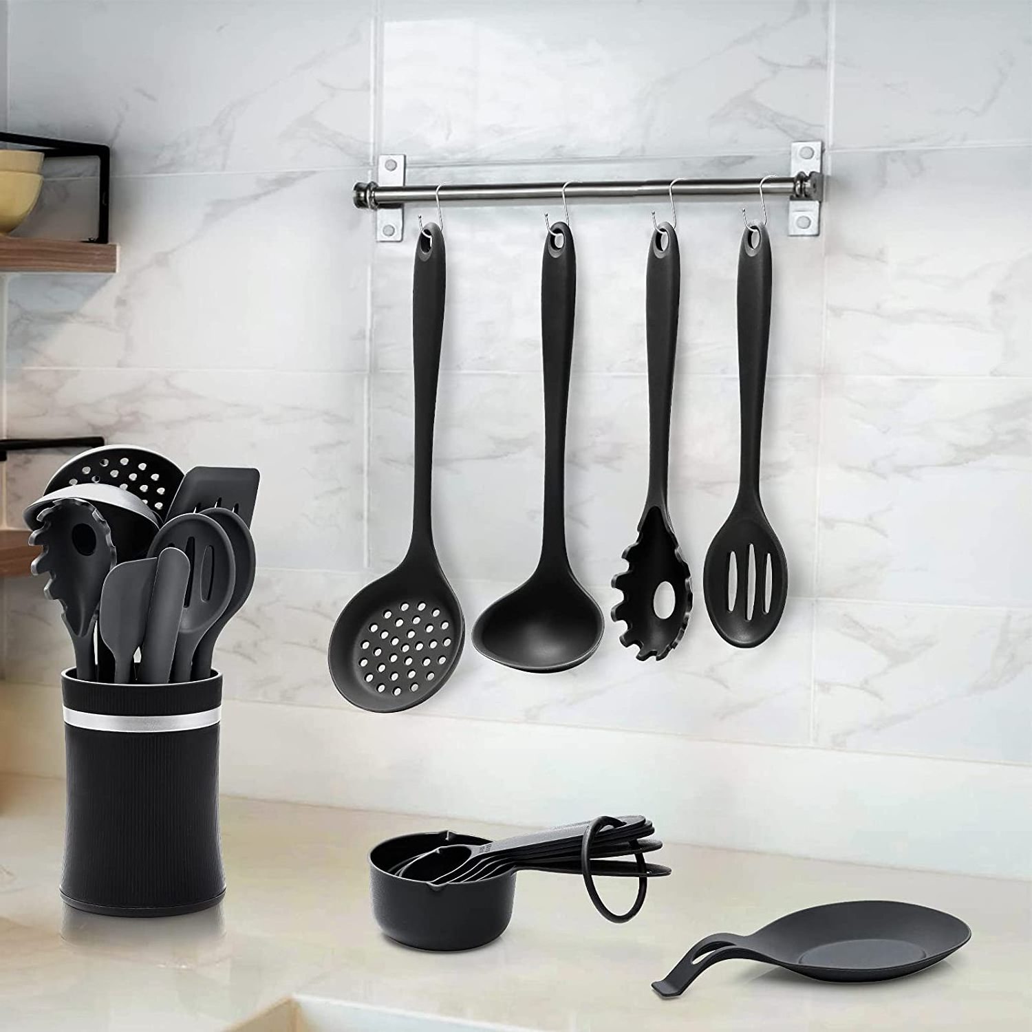 Silicone Kitchen Cooking Utensils Set Opp Bag Customized Wholesale Kitchen Utensils and Equipment Silicone 100% Food Grade