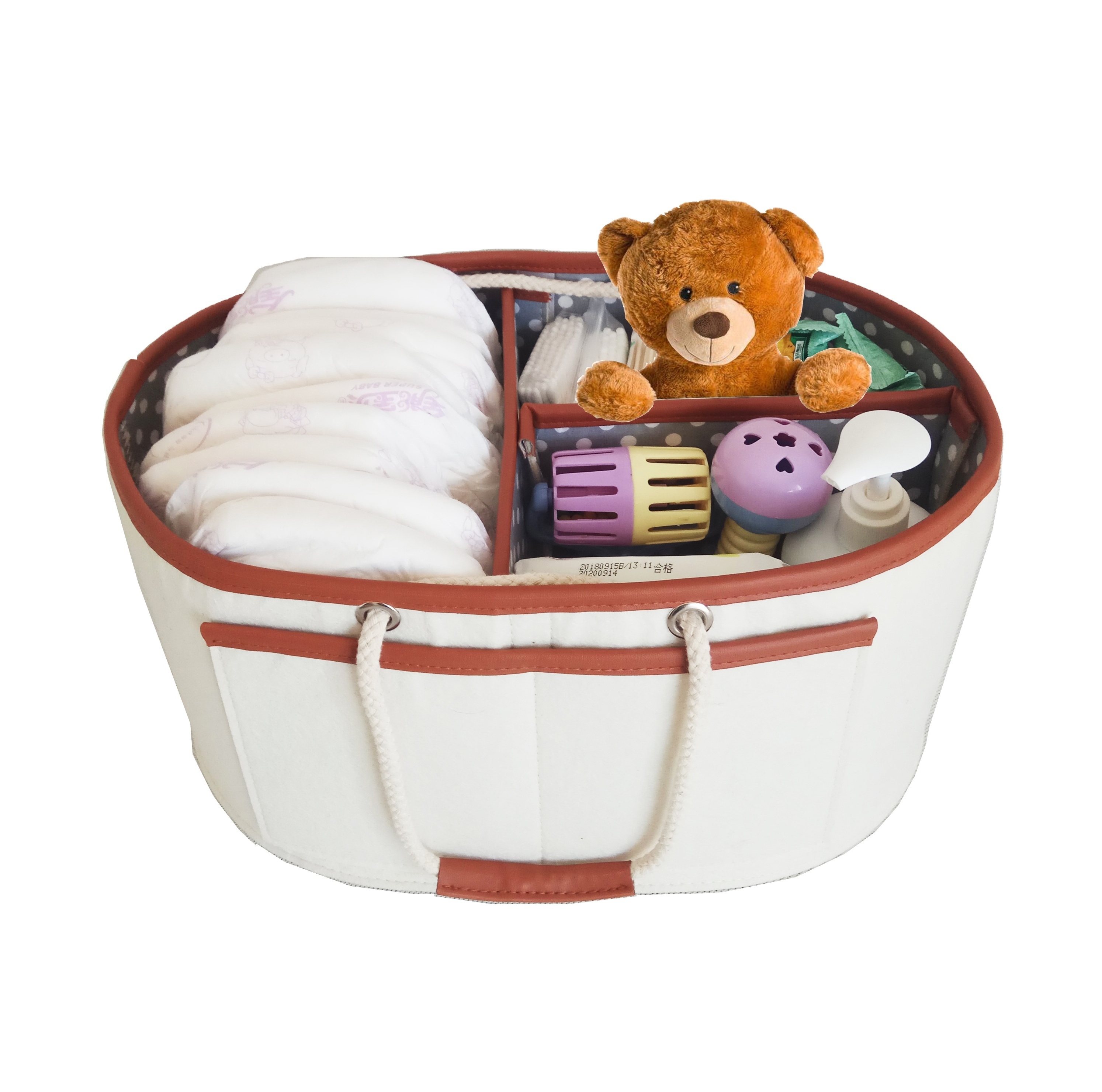 Felt Diaper Caddy Nursery Room Organisations Custom Collapsible Felt Nursery Storage Diaper Caddy Organizer For Baby