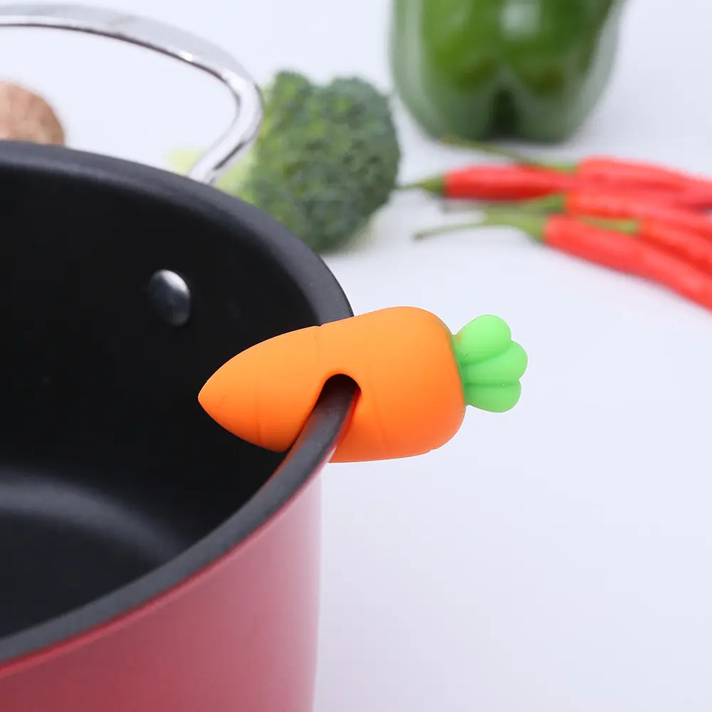 Cross Border Silicone Small Carrot Pot Cover Gadgets Raise Overflow Prevention Kitchen Accessories Cooking Tools