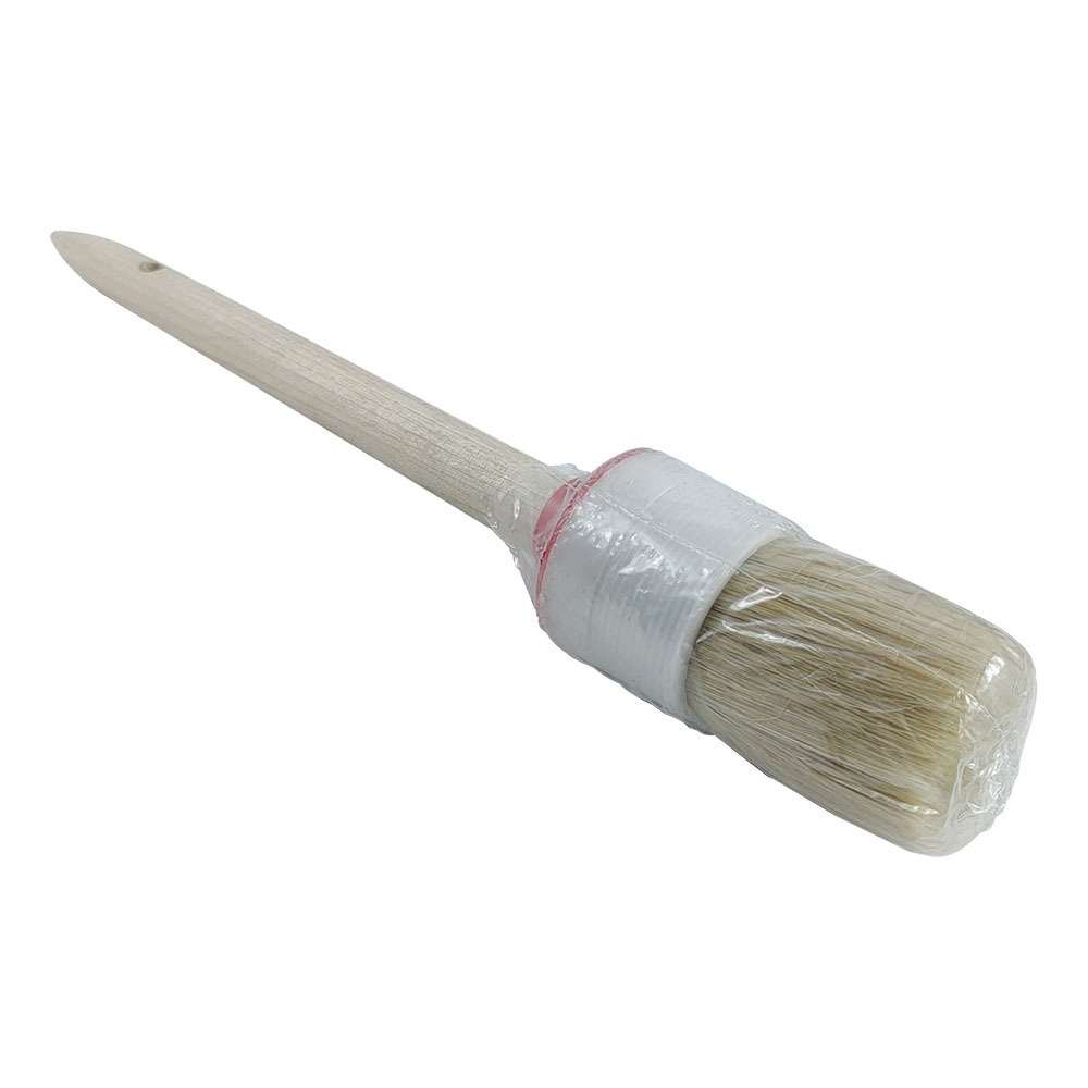 IMPA510135 In Bulk Natural Bristle Round Paint Wax Brush For Furniture Painting