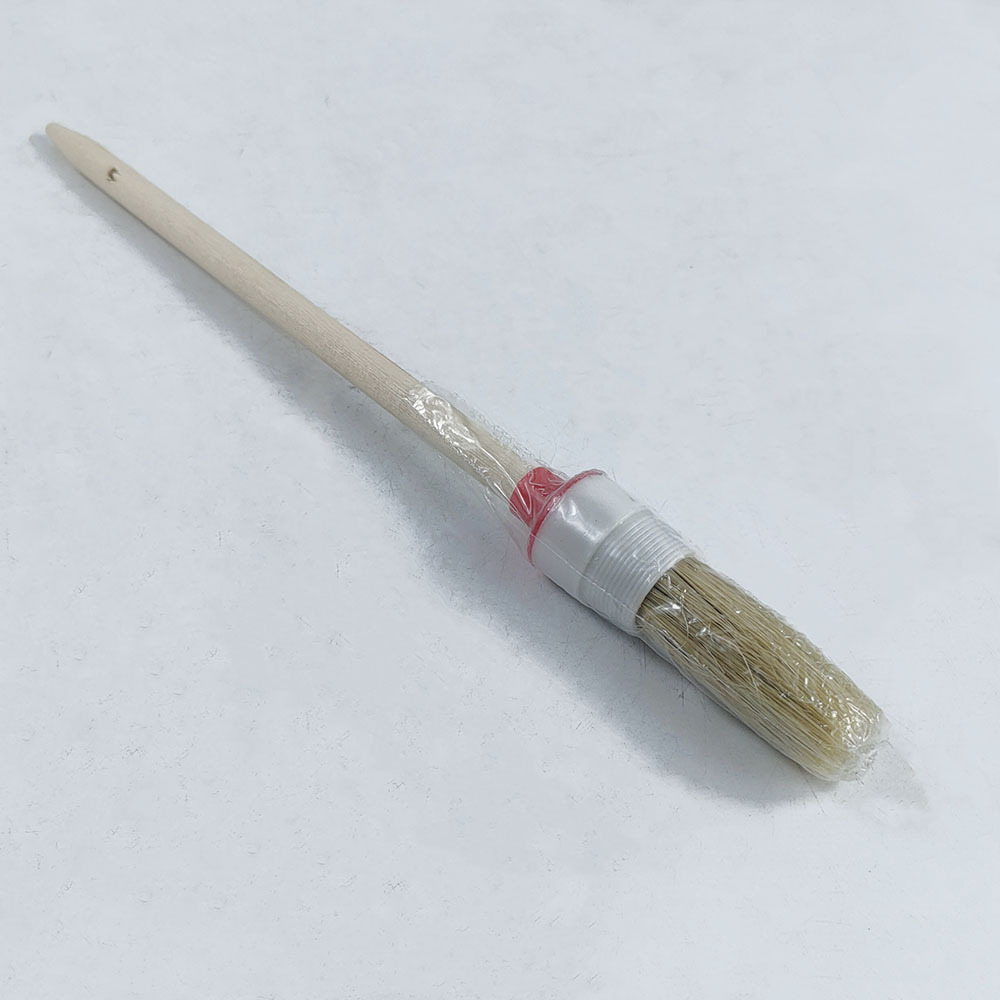 IMPA510135 In Bulk Natural Bristle Round Paint Wax Brush For Furniture Painting