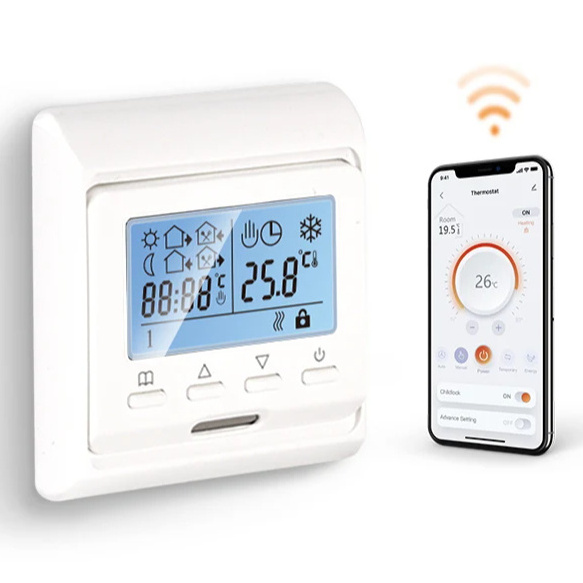 Home hole apartment Automation Smart Tuya Wifi Frame Thermostat With APP Google Alexa Control