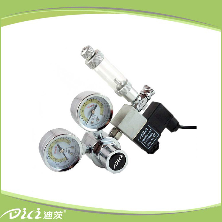 Hot Sale Best Quality Air Co2 Pressure Regulator With Solenoid Valve Double Meter For Planting Water Tank Fish Tank