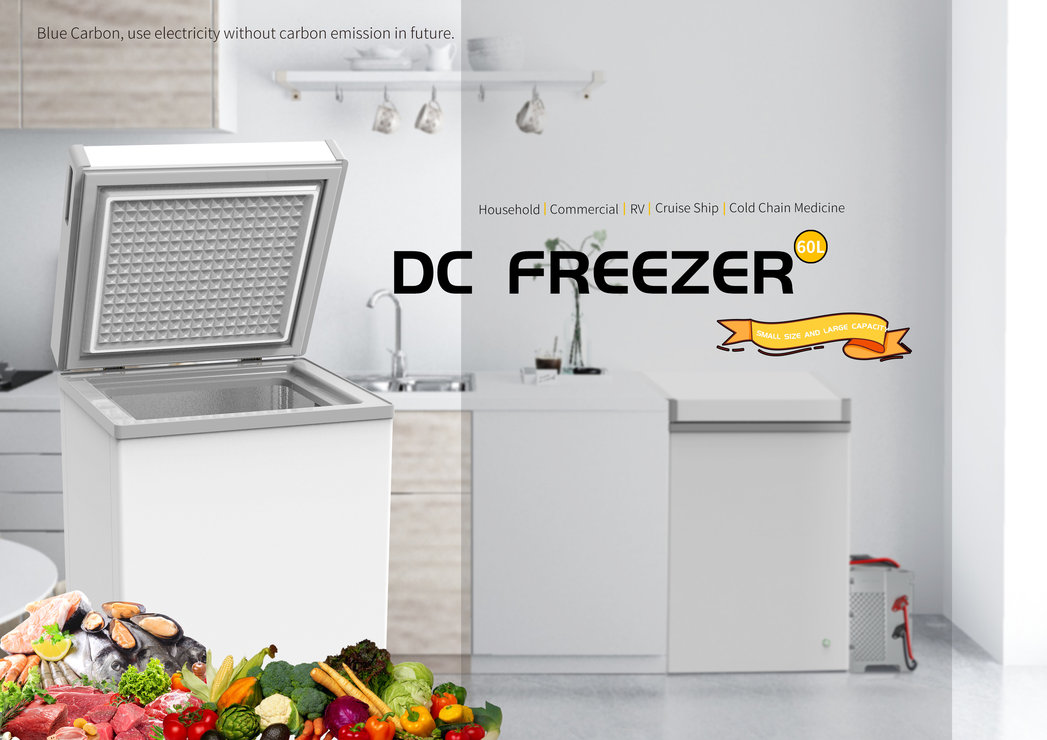 Dc 12v 24v Solar Power Refrigerator Deep Freezer For Portable Shipping Storage Horizontal Medical For Vaccine Storage