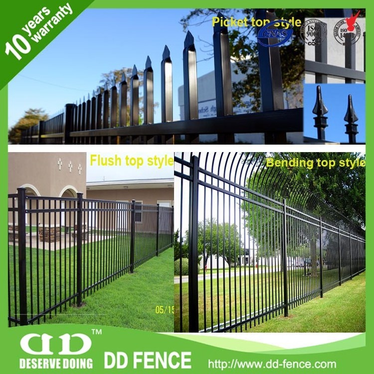 Tubular Picket Fence / Decorative Gate for Garden Decorative Wrought Iron Gates Simple Modern