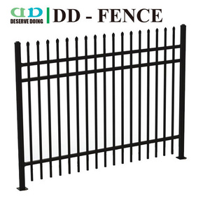 China Manufacturer Metal Fence Poles Cast Iron Fencing Black Outdoor Ornamental High Security Metal Fence Panels for Sale