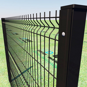 Wholesale V Folding Welded Wire Fence Panel Perimeter Wall 3D Mesh Fence for Road Garden Land School Playground Park Railway