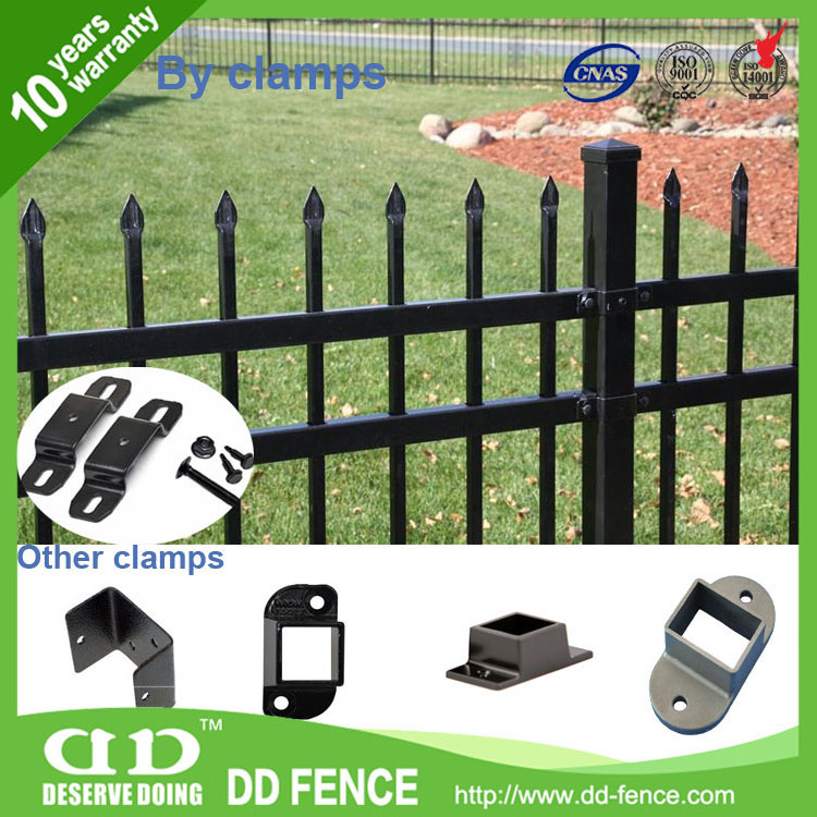 Black Garden Gate Metal / Raw Iron Railing / Fences For Yard for Residence/School/Swimming pool/ Government unit, Railway, etc