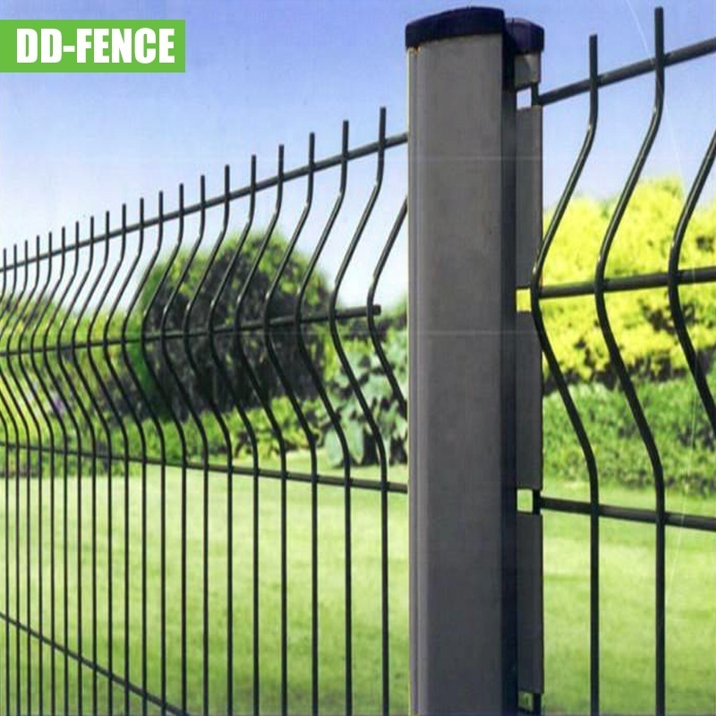 Wholesale V Folding Welded Wire Fence Panel Perimeter Wall 3D Mesh Fence for Road Garden Land School Playground Park Railway