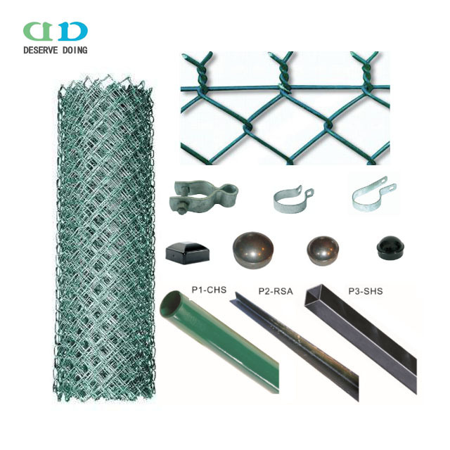 CE certified barb wire chain link fencing poles