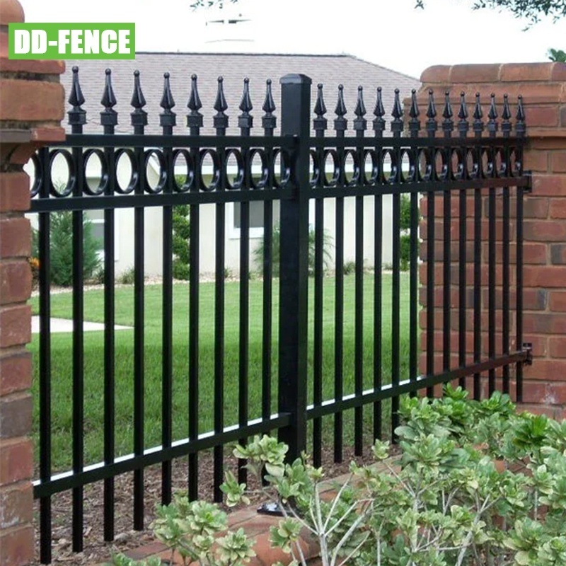 Fencing / Fence Panel / Wrought Iron Fence for Garden Residence School Swimming Pool Government Use Colour Steel Metal