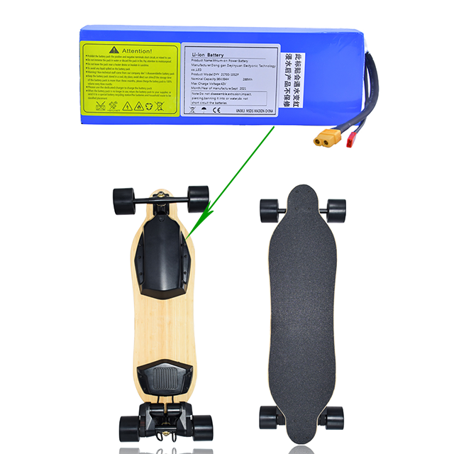 New Certified 8000mAh 8AH 336W 10S2P 21700 Lithium ion Battery Pack 36V 42V For Deo-11 Electric Longboard with BMS