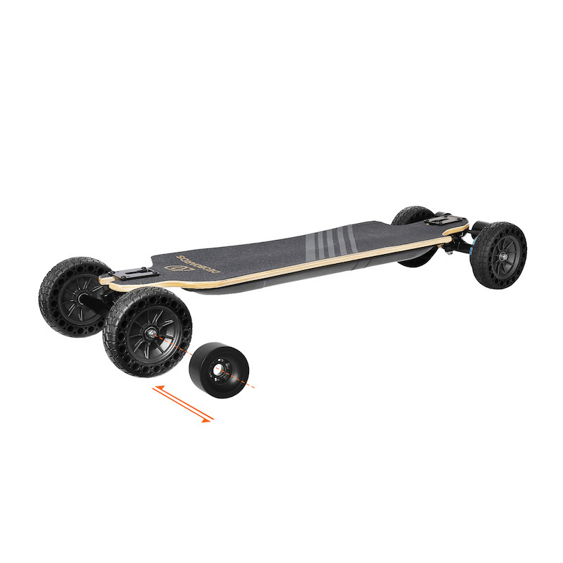 Deo Quality 12Ah Belt Drive Big Torque Carbon fiber deck 150mm all terrain wheels off road electric skateboard longboard