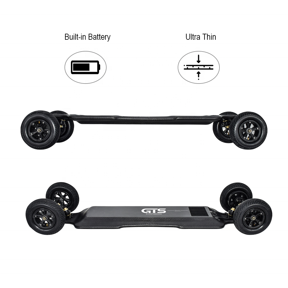 Deo Quality 12Ah Belt Drive Big Torque Carbon fiber deck 150mm all terrain wheels off road electric skateboard longboard