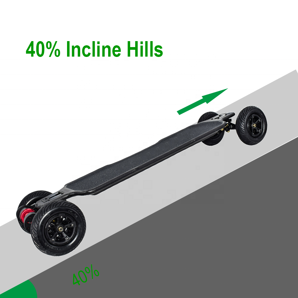 Deo Quality 12Ah Belt Drive Big Torque Carbon fiber deck 150mm all terrain wheels off road electric skateboard longboard