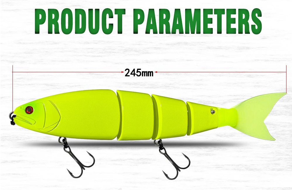 245mm 105g 118g Swimbait Slow Sinking 2 Segment Multi Jointed Glide Bait Fishing Lures Artificial Hard Bait