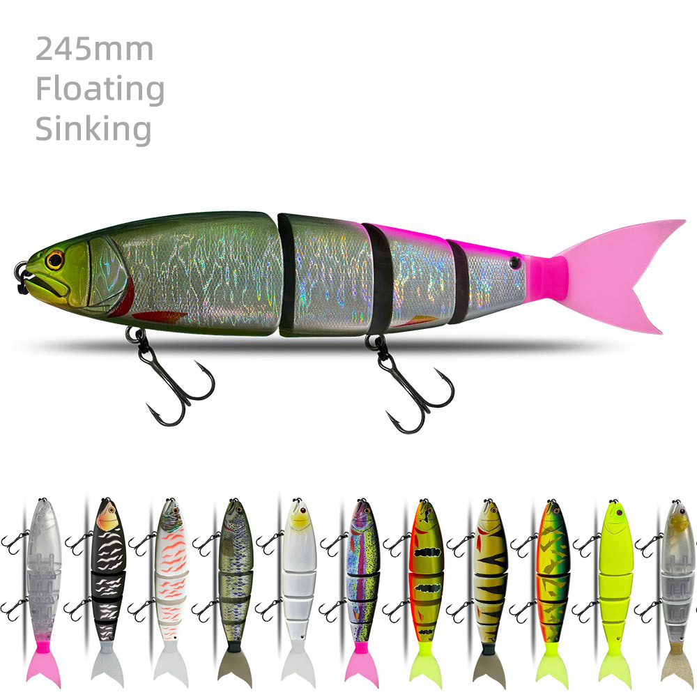 245mm 105g 118g Swimbait Slow Sinking 2 Segment Multi Jointed Glide Bait Fishing Lures Artificial Hard Bait