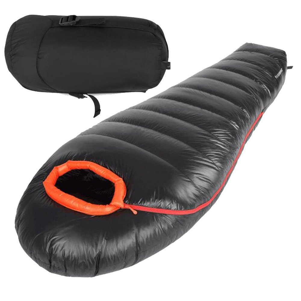 400T 400g-3000g Camping Essentials Waterproof Cold Weather Sleeping Bag camping Goose Down Sleeping Bag