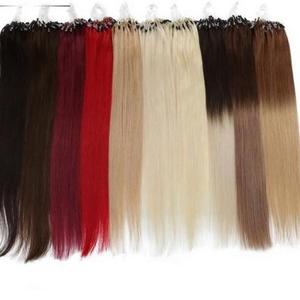 Straight Micro Ring Loop Hair 100% Human Micro Bead Links Machine Made Remy Hair Extension 16" 20" 24" 1g/s 100g 20 Colors