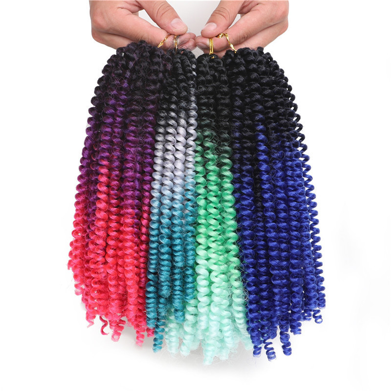 Braid Ombre Synthetic Brown Spring Twist Braiding Hair Extension Crotchet Passion Twist Braids Hair