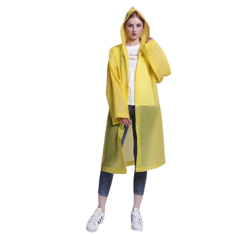 Adult Raincoat Custom Poncho Waterproof Rainwear High Quality EVA Travel Women's Raincoats Clothing Plastic Rain Coat PEVA