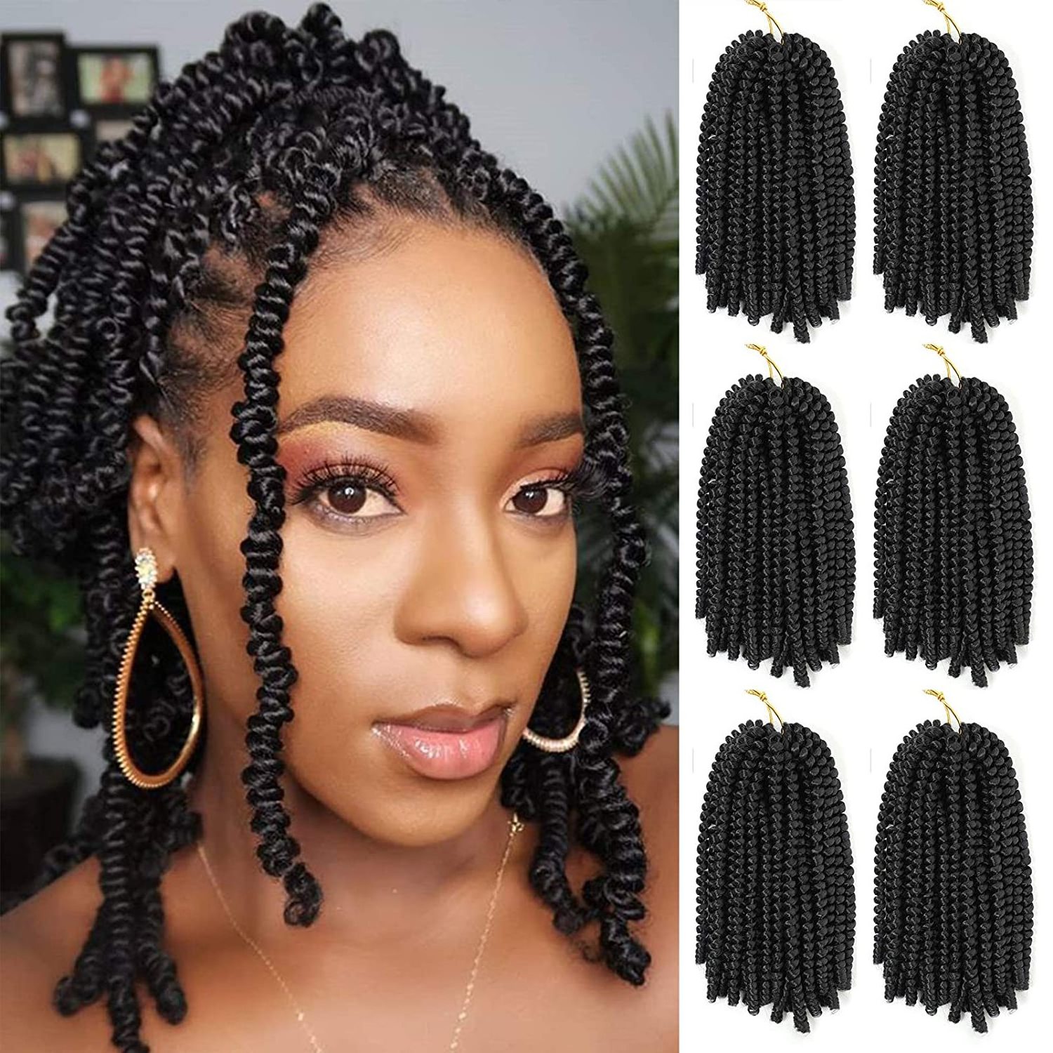 Braid Ombre Synthetic Brown Spring Twist Braiding Hair Extension Crotchet Passion Twist Braids Hair