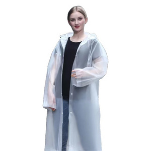 Adult Raincoat Custom Poncho Waterproof Rainwear High Quality EVA Travel Women's Raincoats Clothing Plastic Rain Coat PEVA