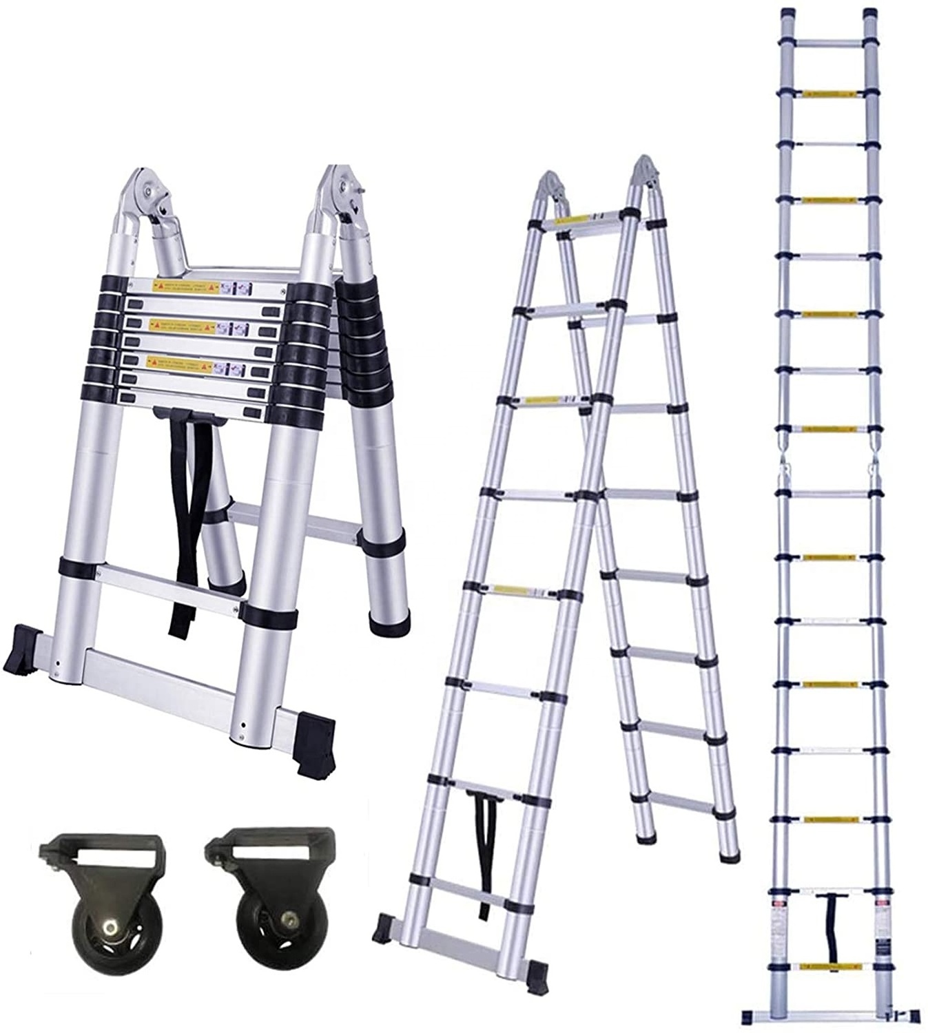 SOFT CLOSING Aluminum Multipurpose Telescopic Ladder Escalera telescopic multiusos de aluminio