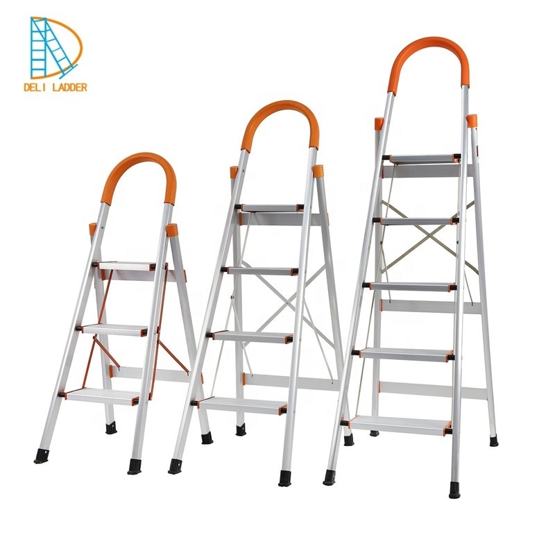 Deliladder New Design 3 Step D Type Safety Household Aluminium Folding Ladder en131