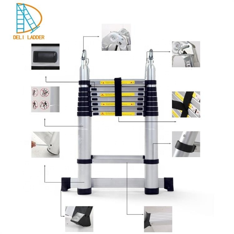 SOFT CLOSING Aluminum Multipurpose Telescopic Ladder Escalera telescopic multiusos de aluminio