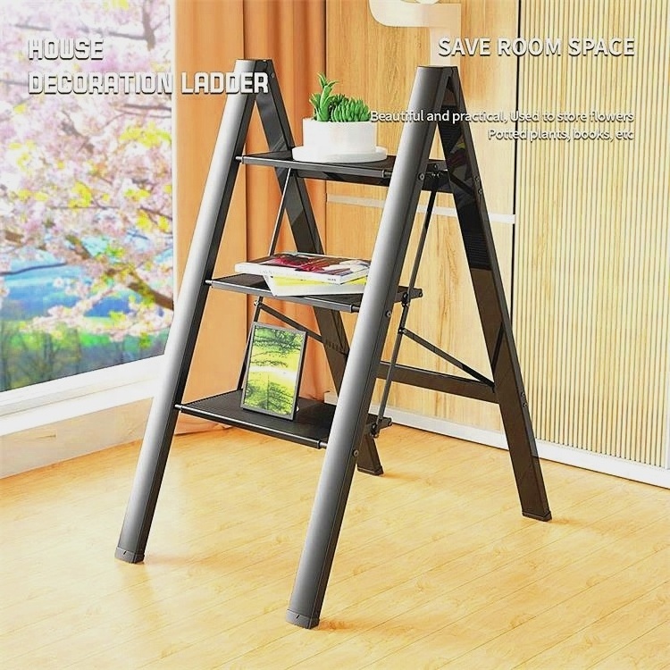 DELILADDER 2 3 4 Step Folding Household Ladders NEW DESIGN Lightweight Aluminium Ladder