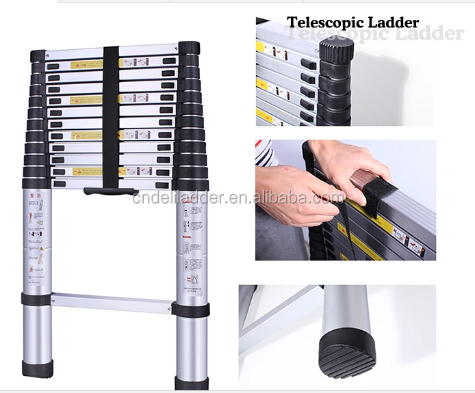 Aldi aluminium telescopic ladder with new EN131-6 soft close