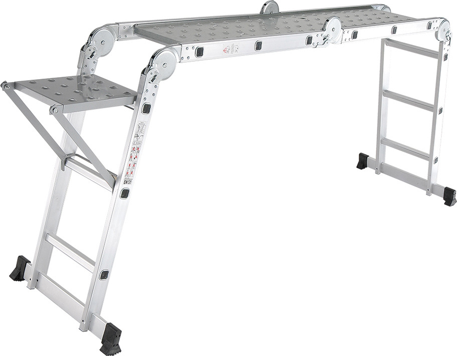 Super aluminium step ladder with work platform