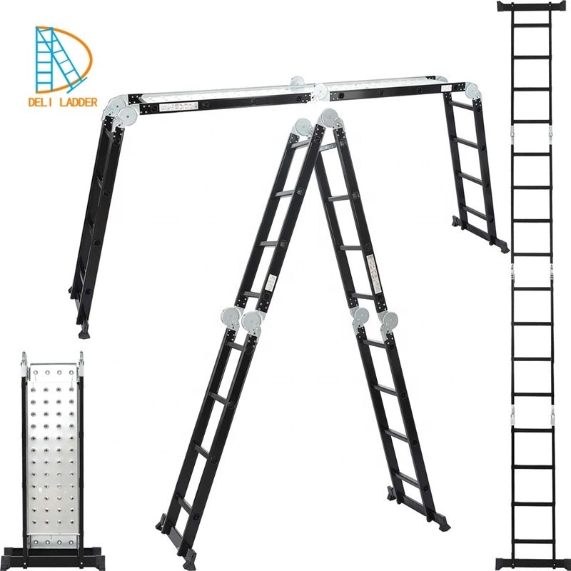 Multifunction Folding Step Ladder Aluminum Escalera de aluminio plegable multifuncion