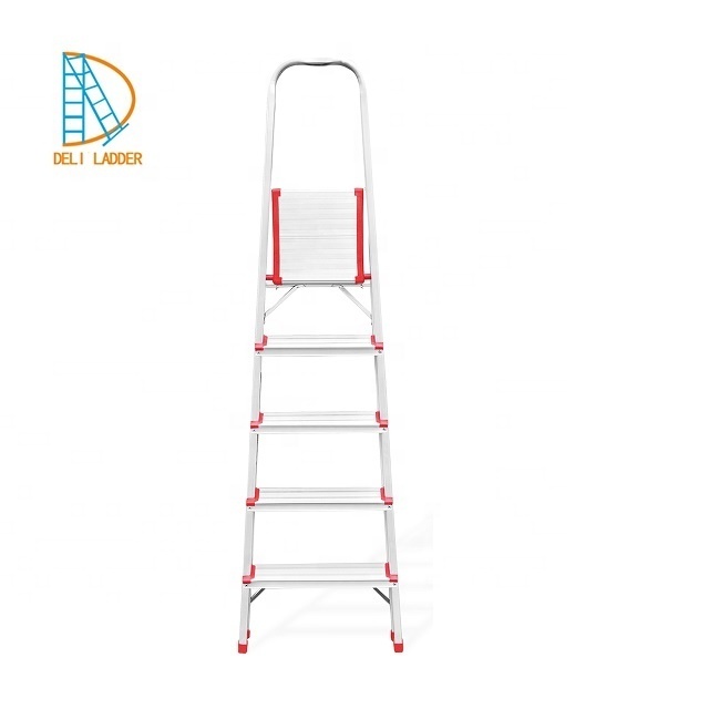 6 steps House Hold Safety Step Ladders Aluminum