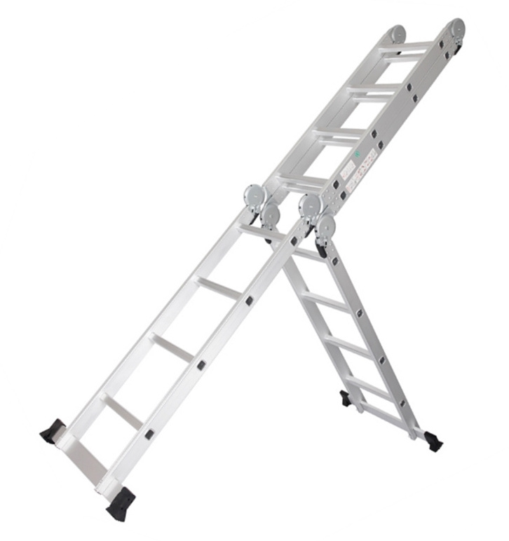 Super aluminium step ladder with work platform