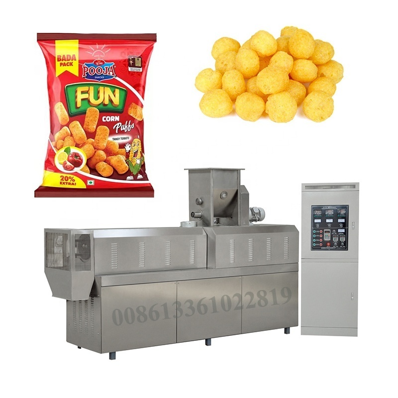 China Jinan city Full Automatic Puffed Corn Chips Snack Food Making Machine Puff Snack Extruder Machine